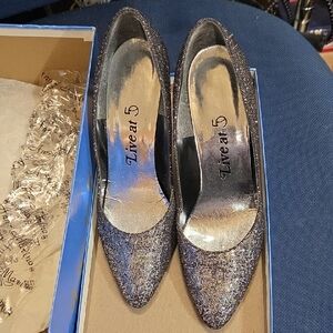 Elegant Silver Glitter Heels for Special Occasions!